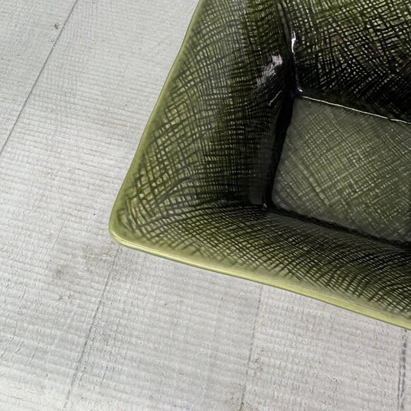 Home Target ASIAN LINEN Green Embossed Weave Square Soup Cereal Bowls Set of 4 - Picture 16 of 16